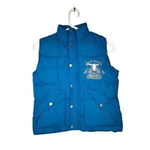 Cowboy Hardware Kids Large Turquoise Puffer Vest Bad To The Bone Embellished